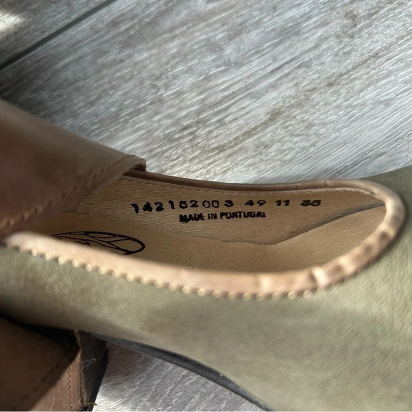 Fly London Sage Green Leather Ankle Strap Sandal Made in Portugal - Picture 5 of 14